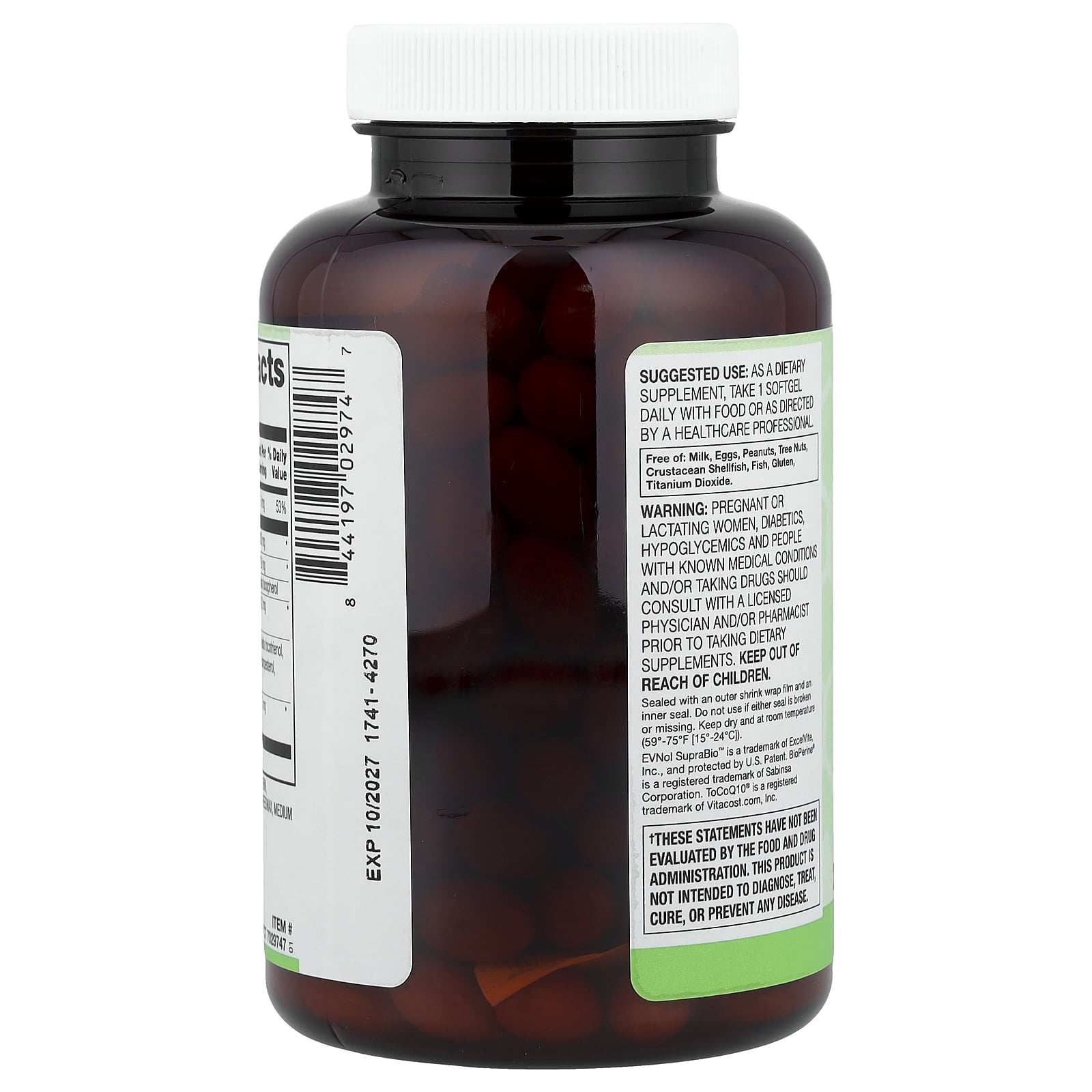 Vitacost Synergy®, ToCoQ10®, 240 Softgels