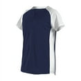 thumbnail image 4 of Alleson Athletic 522PDW Women's Two Button Fastpitch Jersey - Light Gold White, 4 of 7