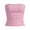 Pink, variant on Besolor Women Lace Trim Tube Top Strapless Ribbed Knit Slim Fitted Shirts Teen Girls Summer Going out Tops Streetwear