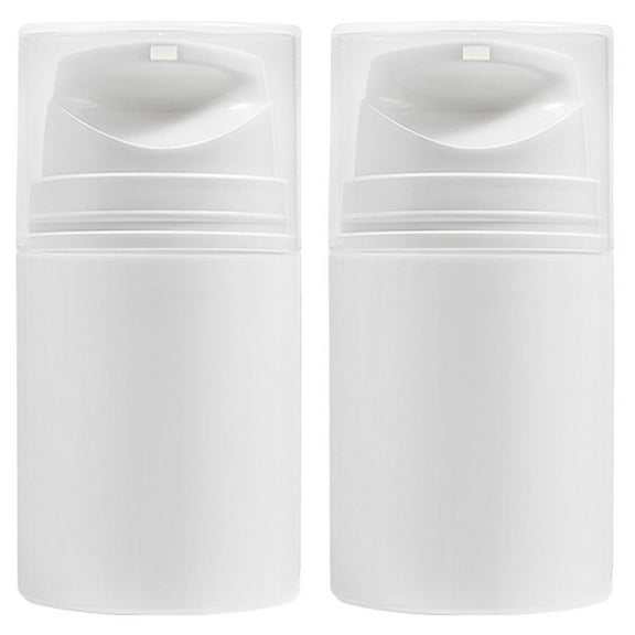 2 Pcs Vacuum Lotion Bottle Empty Bottles Press Airless Jar Pump Dispensers Organizer Travel