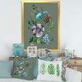 thumbnail image 3 of Turquoise and Purple Spring Flowers 12 in x 20 in Framed Painting Canvas Art Print, by Designart, 3 of 4