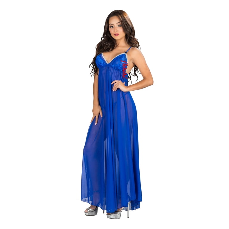 sheer night dresses Arvbitana Women Sexy Lingerie Robes Long Sleeve Lace Nightgown Long Gown Dress Please allow 1 inch differs due to manual measurement It's giving Women Sleep Dresses