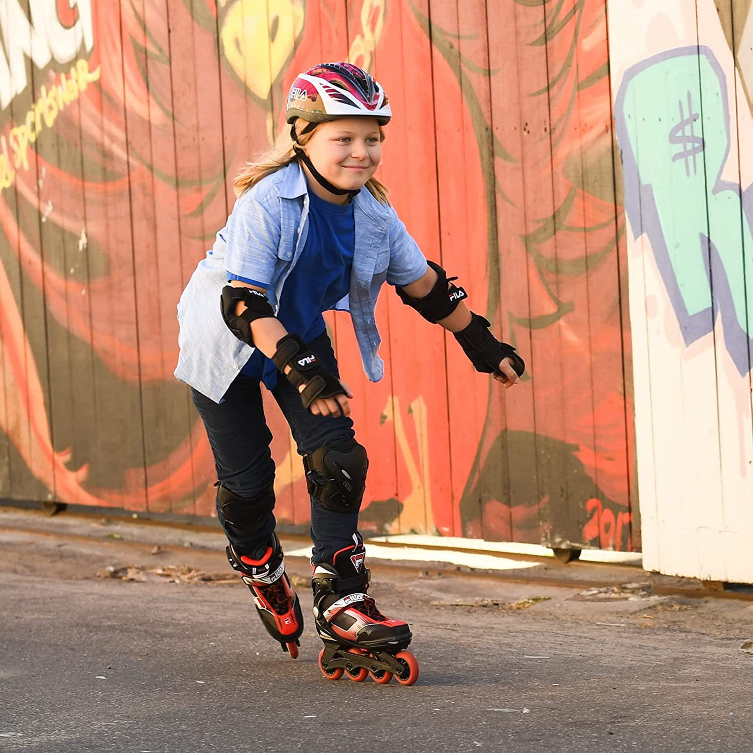 FILA Skates, J-One Adjustable Inline Skates for Boys and Girls