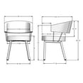 thumbnail image 2 of Amisco Corey Dining Chair - Grey Polyester / Black Metal, 2 of 2