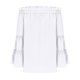 thumbnail image 4 of HongQid Womens Off The Shoulder Long Bell Sleeve Tops Flared Casual Loose Blouse, 4 of 6