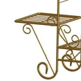 thumbnail image 6 of 4 Tier Plant Stand - Metal Multiple Tier Flower Pot Holder, Gold, 6 of 9