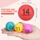thumbnail image 4 of Pelotas numeradas del 1 al 20 para tenis de mesa, pelotas multicolores numeradas para actividades de juego., 4 of 5