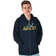 thumbnail image 4 of Popeye Ahoy Traditional Tattoo Font Zip Up Hoodie Men's Women's Brisco Brands S, 4 of 5