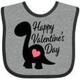 thumbnail image 3 of Inktastic Happy Valentines Day with Dinosaur Silhouette and Heart Boys or Girls Baby Bib, 3 of 4