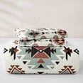 thumbnail image 5 of jejeloiu Retro Aztec Geometric Twin Quilt Set Kids,Tribal Bohemian Style Print Twin Coverlet Set,2pcs, 5 of 7