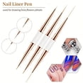 thumbnail image 5 of Nail Art Brush Set-5pcs Double-Ended Nail Art Brushes for Long Lines, Thin Liner brush for Nails Detail, Nail Design Brush Ombre Brush 3D Brush Kits for Gel Polish Acrylic Nail Drawing (White), 5 of 6