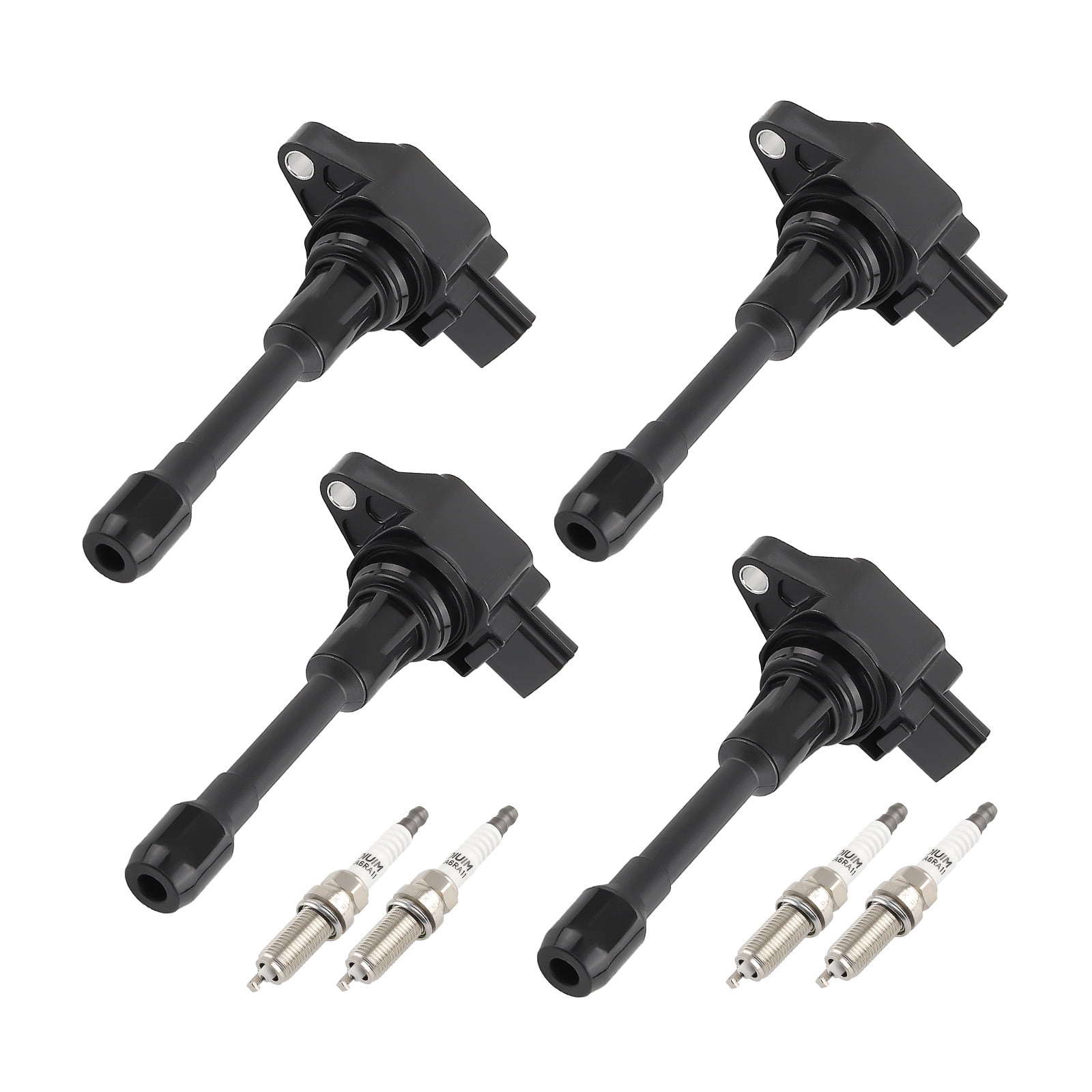 4 Ignition Coils + Spark Plugs For Nissan Altima Cube March NP300 Rogue UF-549