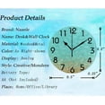thumbnail image 2 of Dreamtimes Stylish Golden Sparkling Glitter Aqua Round Wall Clock, 10 Inch Battery Operated Quartz Analog Quiet Desk Clock for Home,Kitchen,Office,School, 2 of 6