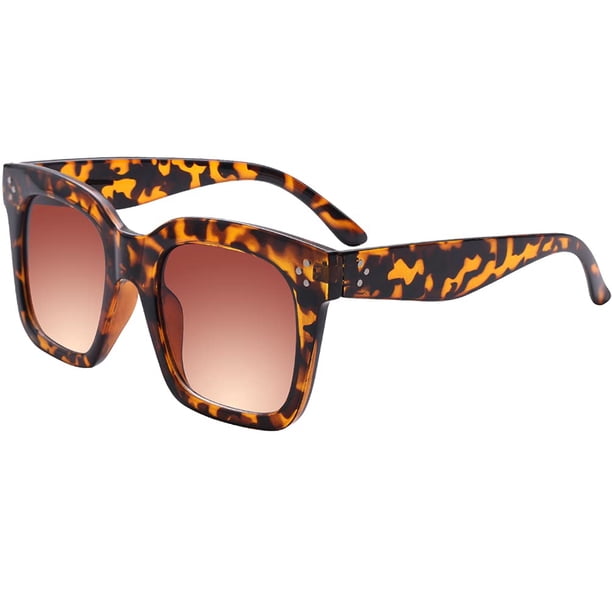Gafas de sol TAOTAOQI vintage cuadradas sobredimensionadas UV400 para mujer