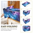 thumbnail image 2 of Yayeee Collapsible Cube Storage Bin with Lid Fabric Closet Decorative Basket with Handles, Galaxy Pattern, 2 of 7