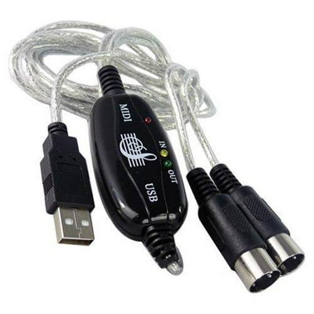 AGPtek USB To MIDI Keyboard Interface Converter Cable Adapter Support Windows Win XP Win Vista Mac