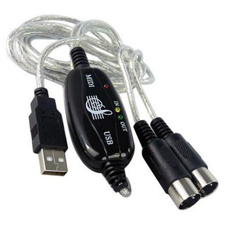 AGPtek USB To MIDI Keyboard Interface Converter Cable Adapter Support Windows Win XP Win Vista Mac OS
