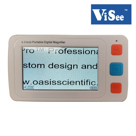 ViSee LVM-450 Portable Electronic Video Magnifier Reading Aide for Low Vision with 4.3 Inch Monitor and 10 Color Modes