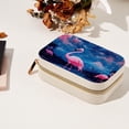 thumbnail image 7 of Flamingo Velvet Portable Necklace Holder with Removable Compartment - Earring Organizer, Jewelry Boxes, Organizer Box - Gift, 7 of 7