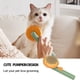 thumbnail image 2 of Cepillo de calabaza para mascotas, cepillo autolimpiante para perros, gatos, cachorros y conejos (color calabaza) JM, 2 of 5