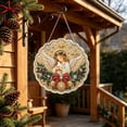thumbnail image 6 of Angel Diamond Art Sun Catcher for Christmas Decorations, 2D Acrylic Vintage Pearl Art Pendant for Window and Xmas Tree, Holiday Party Hanging Decoration, Christmas Gift, 7.87 Inch, 6 of 7