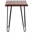 thumbnail image 3 of AmeriHome  Acacia Live Edge End Table with Hair Pin Legs, Brown & White, 3 of 5