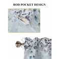 thumbnail image 6 of Blue Beige Coastal 2 Panel Kitchen Curtains for Small Windows, Beach Starfish Summer Eucalyptus Ombre Bathroom Tier Curtain, Short Window Treatment for Bedroom/Living Room 55"x36", 6 of 6