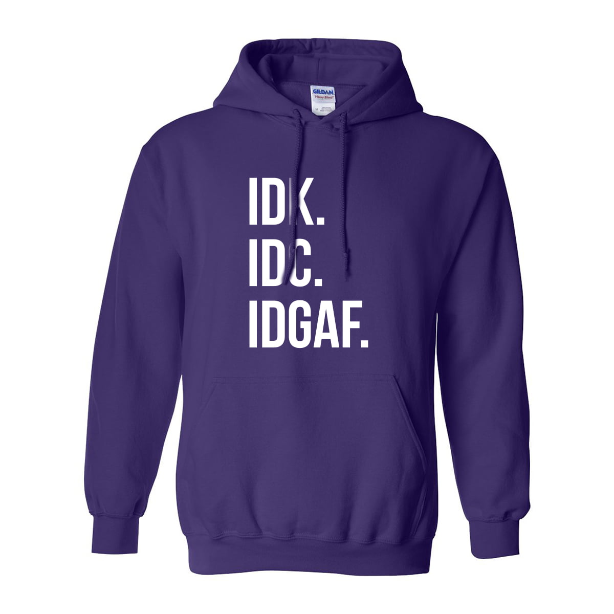 Adult Hooded Sweatshirt zerogravitee IDK.IDC.IDGAF 