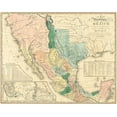 thumbnail image 2 of Tanner, Henry Schenck 14x12 Black Ornate Wood Framed with Double Matting Museum Art Print Titled - A map of the United States of Mexico : as organized and defined by the several acts of the Congress, 2 of 4