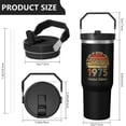 thumbnail image 5 of 1pc Father 30oz Tumbler with Straw & Handle - Insulated Stainless Steel Cup | Holiday Gift for Man Women (Christmas, Valentine's, Birthday), 5 of 7