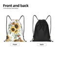 thumbnail image 5 of Bingfone Sunflowers Leaves And Birds Drawstrings Backpacks Bags For Men Women Gym Drawstrings Bag, 5 of 9