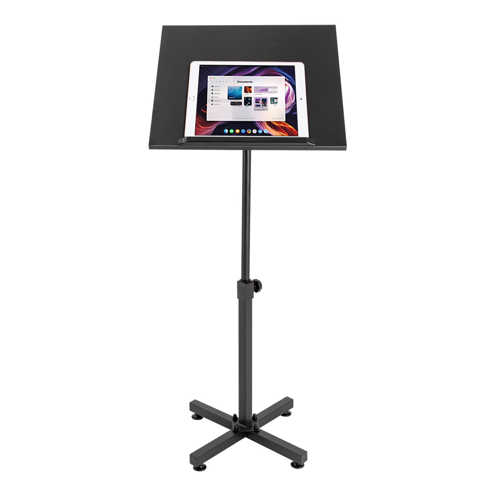 Acrylic Podium Stand - 45.3" Height, Adjustable Angle Lectern For Church, School, Wedding, Office (10mm Thick)