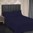 thumbnail image 1 of Full Size Sheet Set, Hotel Luxury Bed Sheets, Extra Soft, Deep Pockets, Bamboo Derived Rayon, Breathable and Cooling Sheets, Wrinkle Free-Navy Blue, 1 of 5