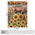 thumbnail image 4 of nygtbtfer Rustic Farmhouse Old Wooden Board Blankets Soft Cozy Bedding Flannel Blanket Autumn Flowers Pumpkin Truck Sunflowe Blankett Bedroom Sofa Throw 40x50in, 4 of 6