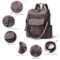 thumbnail image 3 of Shrrie Backpack Purse for Women Fashion Leather Backpack Purse Designer Travel Backpack Convertible Shoulder Bag with Wristlet for Work College, 3 of 6
