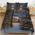 thumbnail image 6 of Christmas Snowman Snow House Duvet Cover Set Pattern Soft Bedding Set Comforter Cover Set(1 Duvet Cover + 2 Pillowcases), 6 of 6