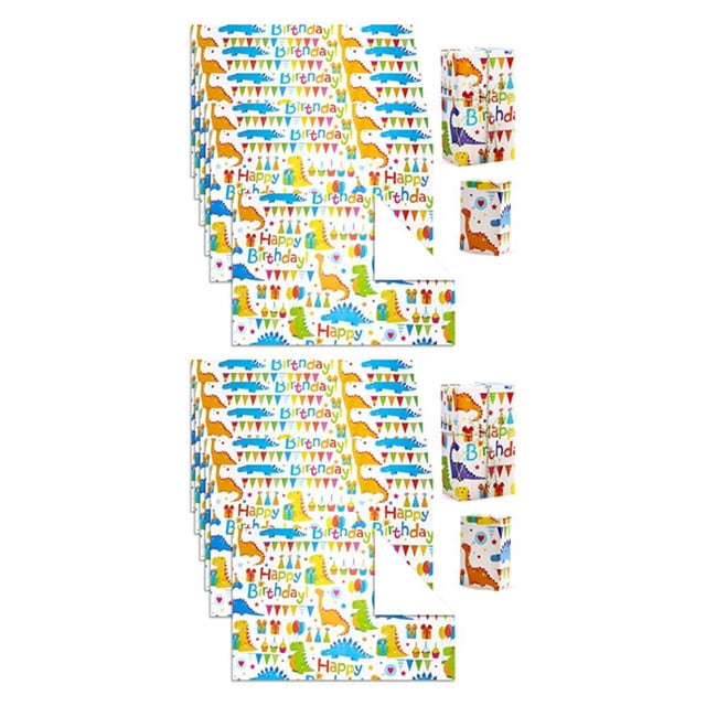 Wweixi 6pcs Exquisite Craft And Cartoon Pattern Wrapping Paper For Safe And Beautiful Gift Wrapping PZ003-6 2Set