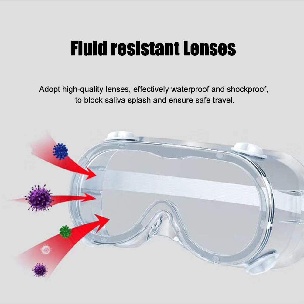 Safety Googles Glasses Eye Protection Anti fog Clear Vent Unisex Lab work
