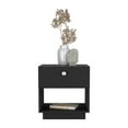 thumbnail image 6 of HomeRoots 20 in. One Drawer Faux Wood Nightstand, Black, 6 of 7
