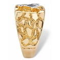 thumbnail image 2 of PalmBeach Jewelry Men's Nugget-Style Yellow Gold-Plated Masonic Insignia Ring, 2 of 5