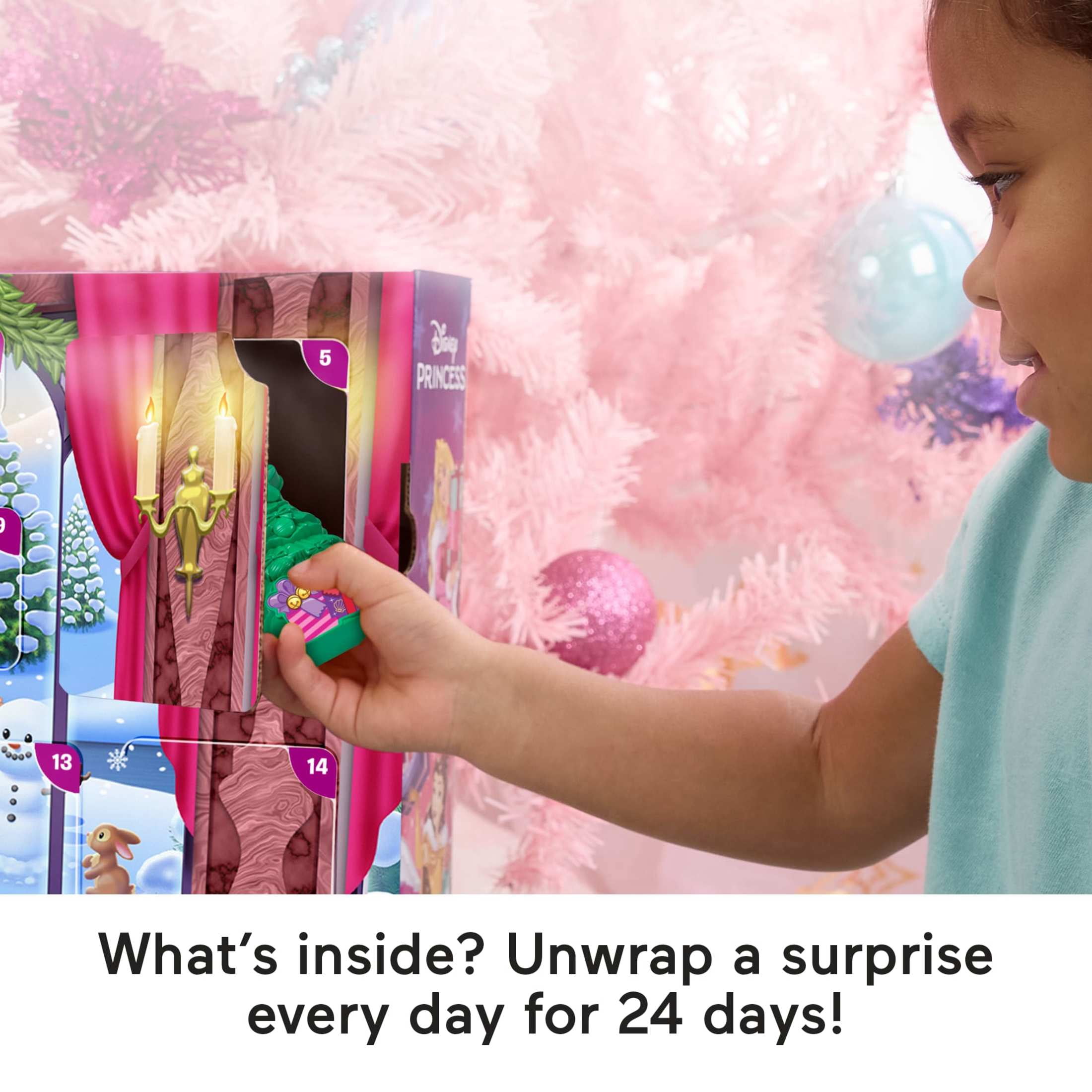 Fisher-Price Little People Disney Princess Advent Calendar for Toddlers & Kids, 24 Toys