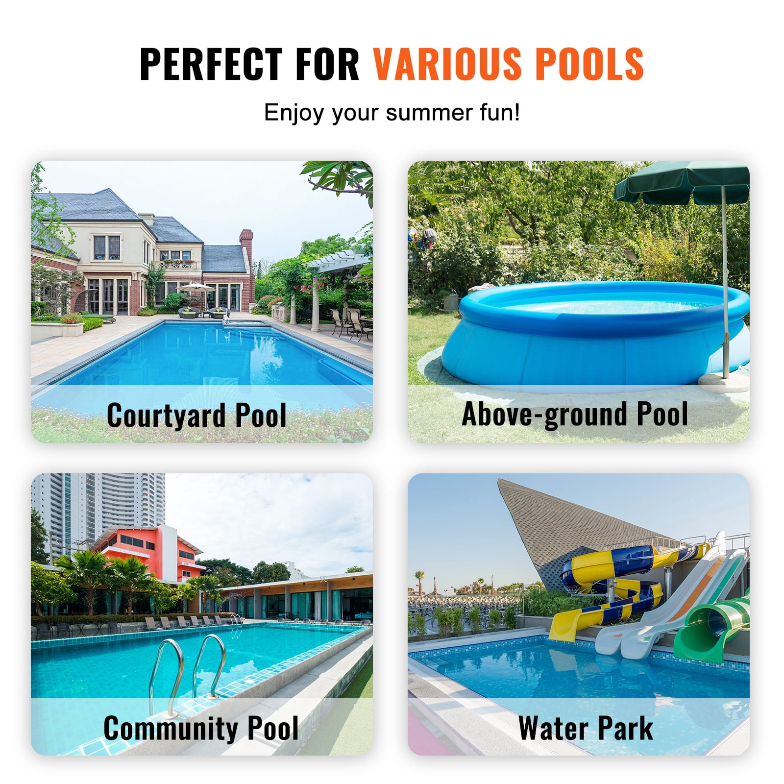 KFFKFF 14" Sand Filter Pump, 3000 GPH with 3/4 HP Pool Pump for Above Ground Pools, 6-Way Multi-Port Valve & Strainer Basket, 110V Swimming Pool Pump with Timing function