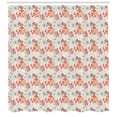 thumbnail image 3 of Ambesonne Floral Shower Curtain, Retro Warm Colored Fall, 69"Wx84"L, Coral Yellow Grey, 3 of 3