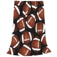 thumbnail image 2 of Honeii Brown Football On Black Print Fleece Blanket - Throw Blanket for Bed, Sofa, Couch, Camping, and Travel , Microplush Ultra Soft Warm Blanket-40"x30", 2 of 7