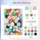 thumbnail image 2 of 100 Piezas de Cuentas de Silicona de 15 Mm, Forma Redonda, Cuentas de Silicona Poligonales, Kit de Accesorios de Silicona para Hacer Llaveros DIY, Pulseras, 2 of 5