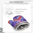 thumbnail image 5 of A Pair Of Heat Insulation And Anti-Perm Gloves 7×11in Thick Anti-Perm Palm With Silicone Piece Lanyard Design Is Easy To Hang Palevioletred Moroccan Trellis Hand-Drawn Sketch_1, 5 of 8