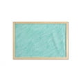 thumbnail image 1 of Teal Wall Art with Frame, Abstract Design Leaves Plants Wavy Tangled Pattern Doodle Style Monochromic Art Print, Printed Fabric Poster for Bathroom Living Room, 35" x 23", Green, by Ambesonne, 1 of 2