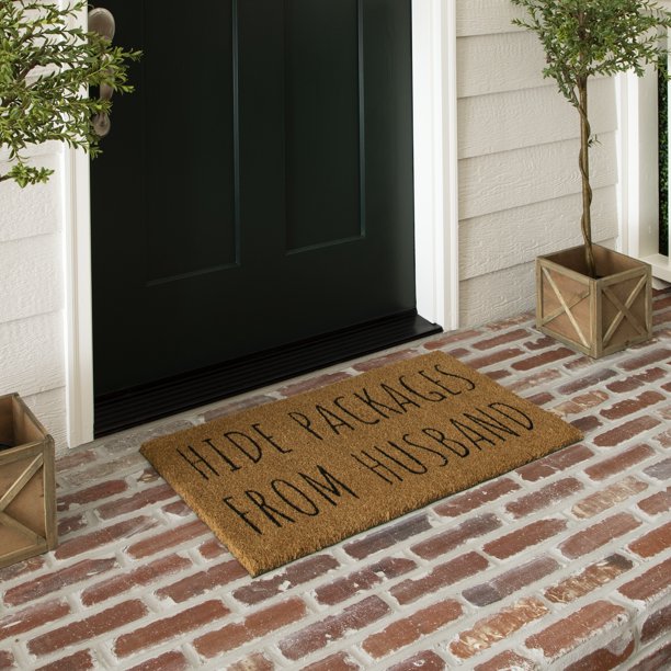 Mainstays Hide Packages from Husband Coir Doormat, 18' x 30' Walmart