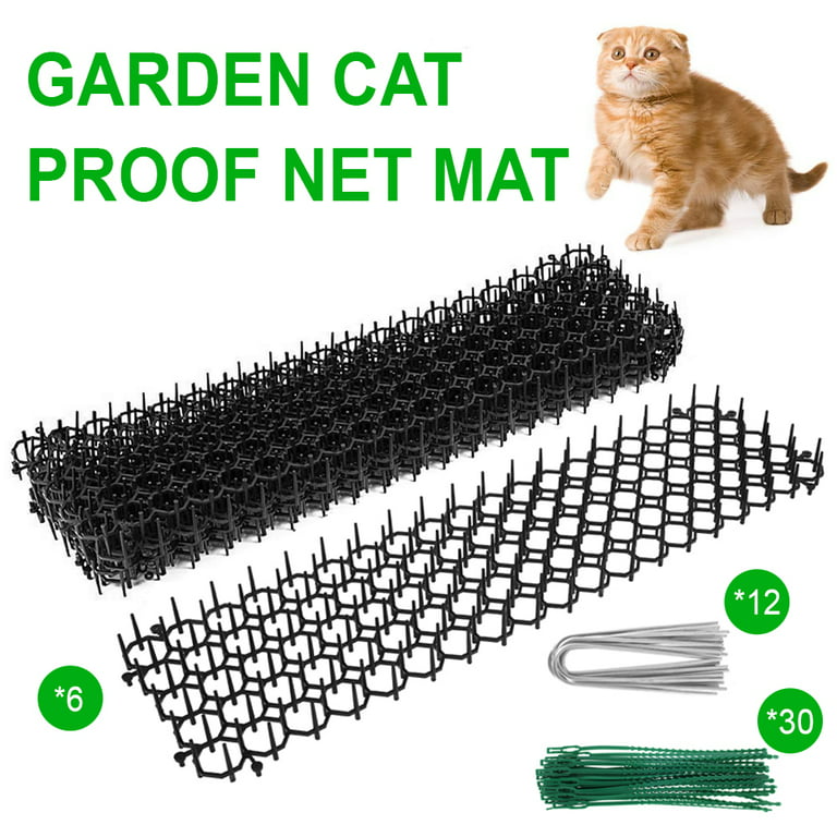 TCWHNIEV Outdoor Cat Repellent Mat, Scat Cat Mat, Cat Repellent Scat Mat Cat  Deterrent Cat Scratch Deterrent for Garden Protect（11 x 78 ） 