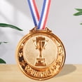 thumbnail image 4 of 10-Pack Gold Silver Bronze Award Medals for Kids and Adult Sports Tournaments Prize Round with Neck Ribbon for Olympic Style for Children School Sports or Any Competition (Coppery), 4 of 6